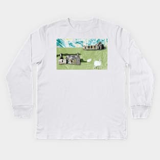 Abandoned Village Rehabited Kids Long Sleeve T-Shirt